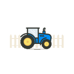 Modern farming tractor